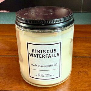 NEW HIBISCUS WATERFALLS Single Wick Candle 8oz Bath & Body Works